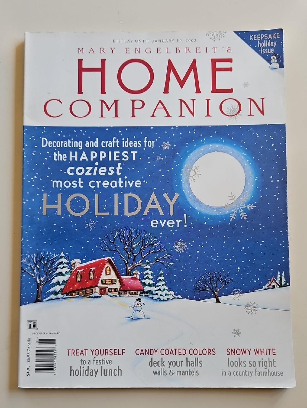 Mary Engelbreit's Home Companion December Jan. 2002 Vol. 6 No.1 Paper Doll Tommy